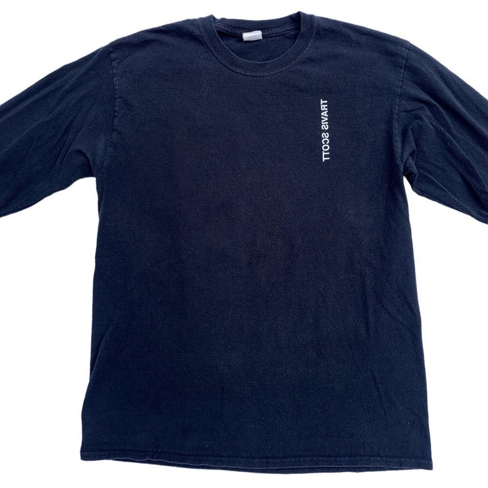Travis Scott Birds Eye View 2017 Long Sleeve Tee Music Tour T-Shirt Medium Black - Picture 3 of 7